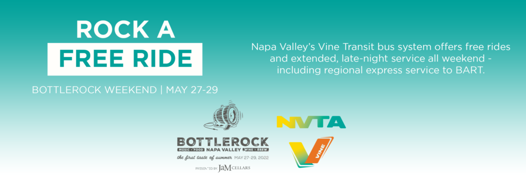 Napa Valley's Vine Transit bus system offers free rides and extended, late-night service all weekend- including regional express service to BART.