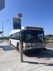Vine Transit's Route 29 bus at the El Cerrito del Norte BART station.